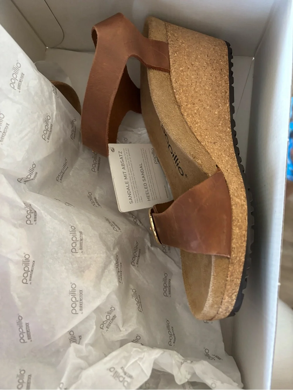 Birkenstock cork wedge